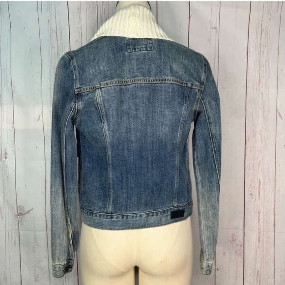 Abercrombie & Fitch Denim Jacket with Knit Collar - Picture 3 of 9